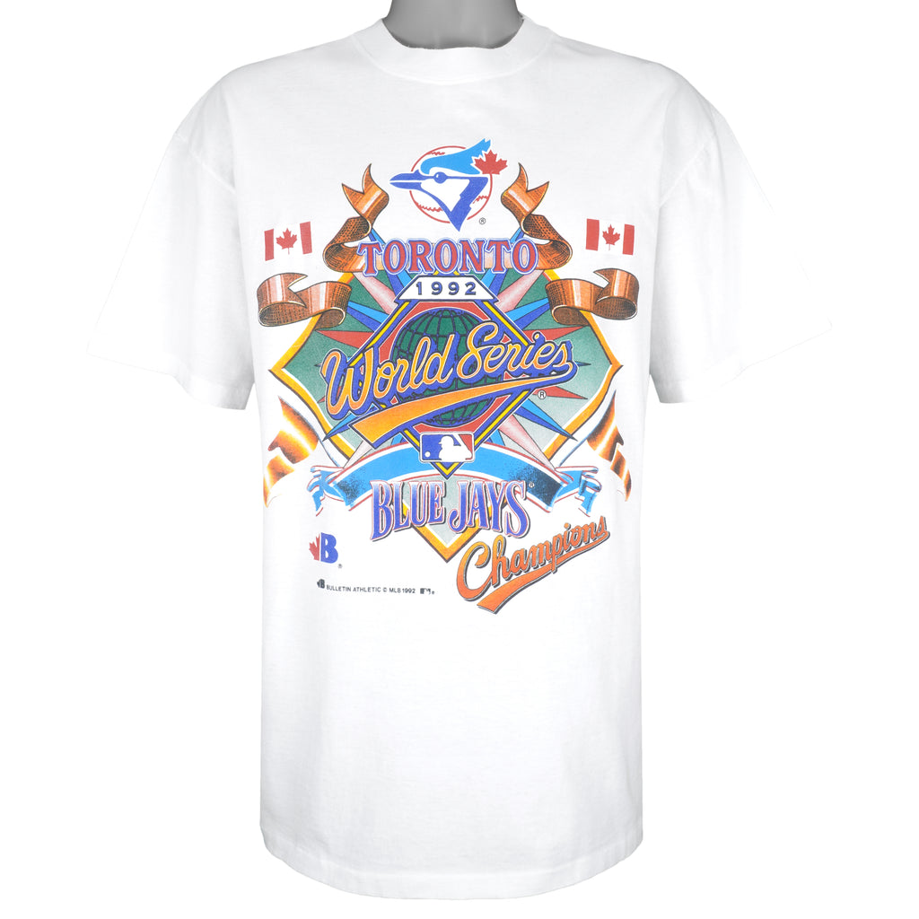 MLB - Toronto Blue Jays, Champions T-Shirt 1992 Large Vintage Retro Baseball