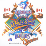 MLB - Toronto Blue Jays, Champions T-Shirt 1992 Large Vintage Retro Baseball