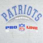NFL (Pro line) - New England Patriots Spell-Out T-Shirt 1990s X-Large Vintage Retro Football