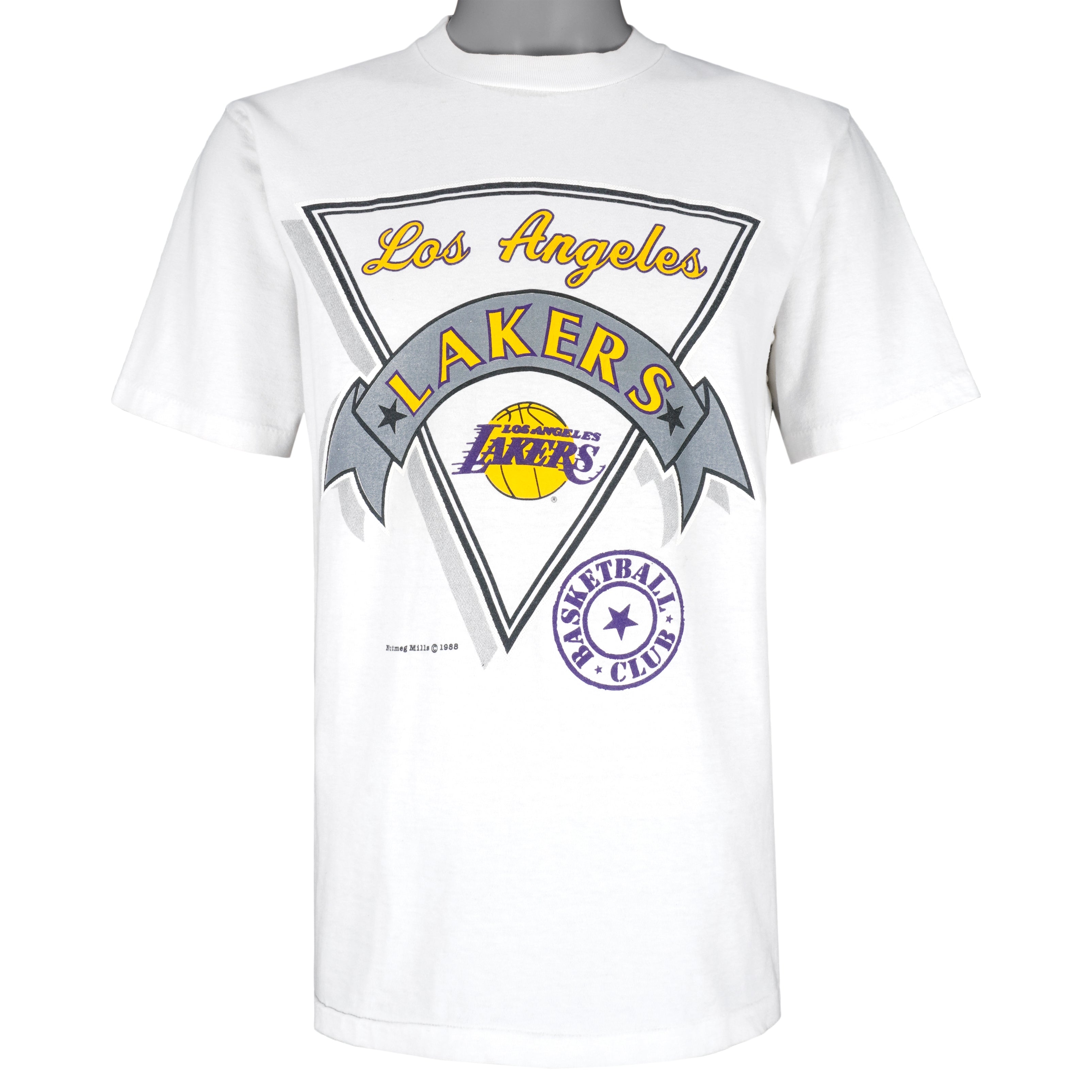 NBA (Nutmeg Mills) - Los Angeles Lakers T-Shirt 1990s Large Vintage Retro Basketball