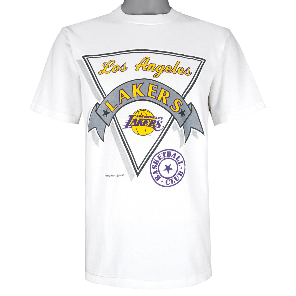 NBA (Nutmeg Mills) - Los Angeles Lakers T-Shirt 1990s Large Vintage Retro Basketball