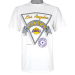NBA (Nutmeg Mills) - Los Angeles Lakers T-Shirt 1990s Large Vintage Retro Basketball