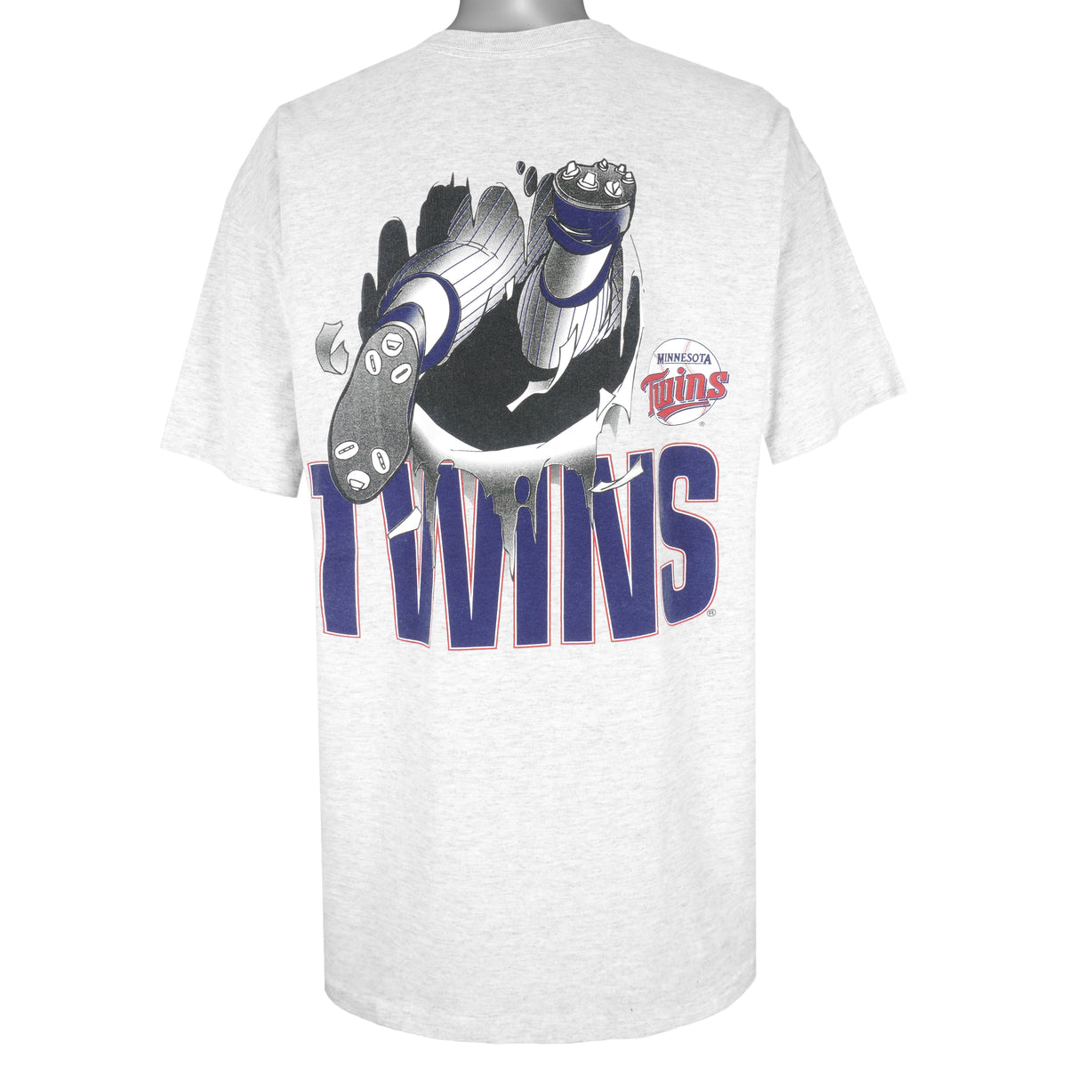 MLB (Nutmeg) - Minnesota Twins Breakout T-Shirt 1990s X-Large Vintage Retro Baseball