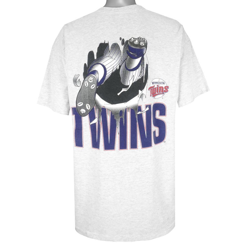 MLB (Nutmeg) - Minnesota Twins Breakout T-Shirt 1990s X-Large Vintage Retro Baseball