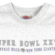 NFL (Nutmeg) - Super Bowl 25th, Bills VS Giants T-Shirt 1990s X-Large Vintage Retro Basketball