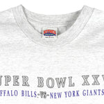 NFL (Nutmeg) - Super Bowl 25th, Bills VS Giants T-Shirt 1990s X-Large Vintage Retro Basketball