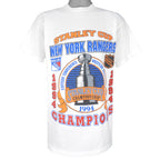 NHL - Grey New York Rangers, Stanley Cup Champions T-Shirt 1994 X-Large Vintage Retro Hockey