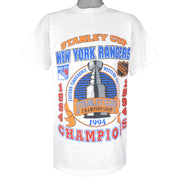 NHL - Grey New York Rangers, Stanley Cup Champions T-Shirt 1994 X-Large Vintage Retro Hockey