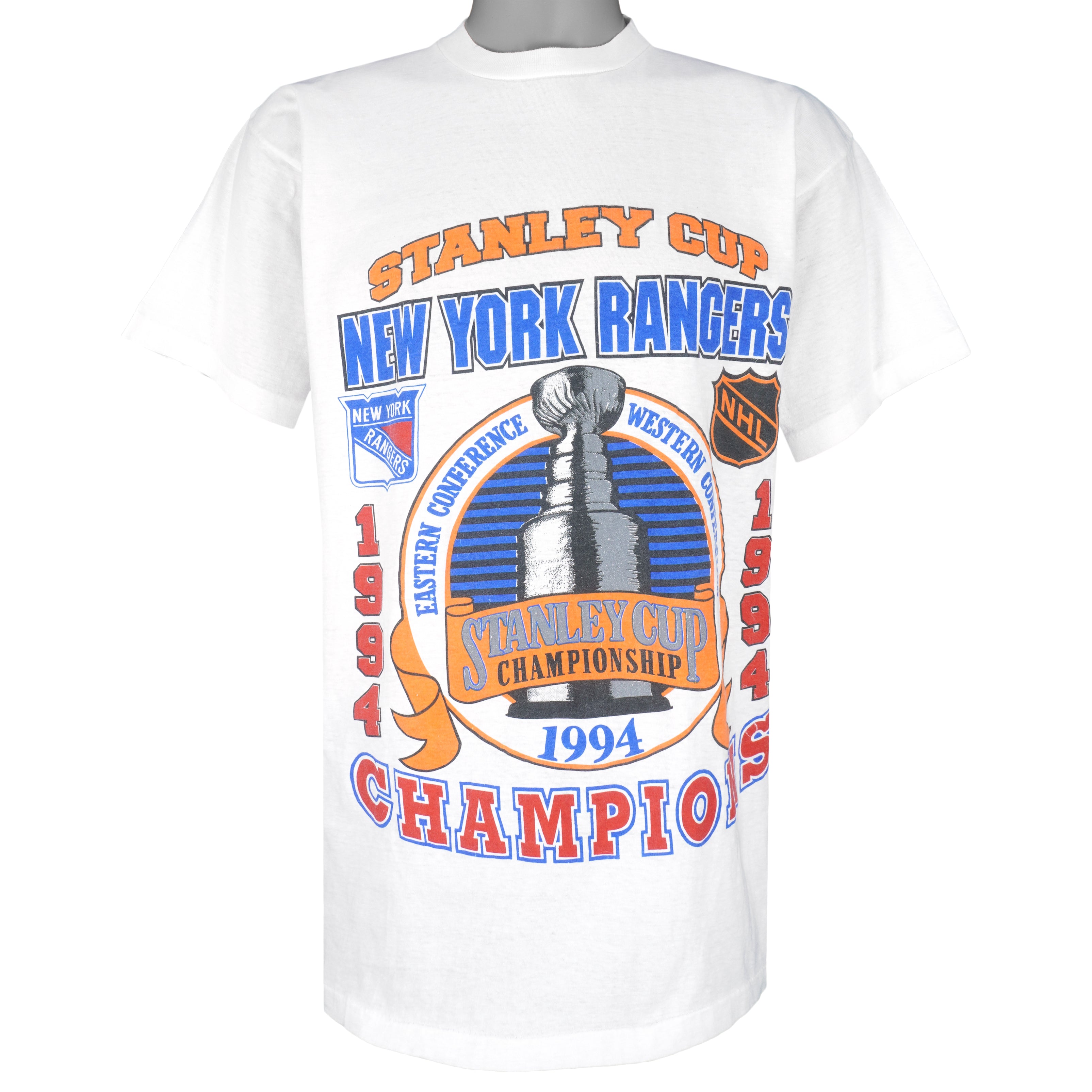 NHL - Grey New York Rangers, Stanley Cup Champions T-Shirt 1994 X-Large Vintage Retro Hockey