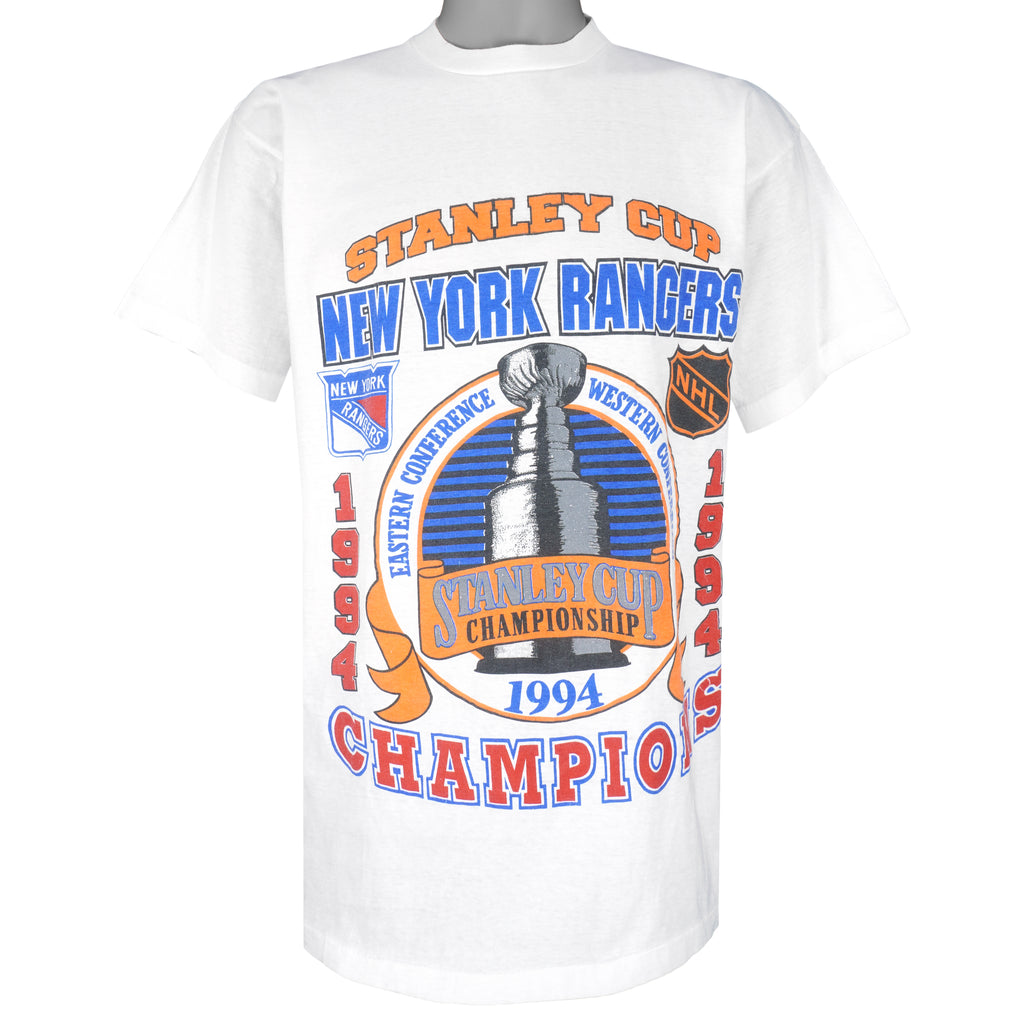 NHL - Grey New York Rangers, Stanley Cup Champions T-Shirt 1994 X-Large Vintage Retro Hockey