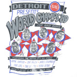 NBA (Nutmeg) - Detroit Pistons World Champs Starring T-Shirt 1989 Medium Vintage Retro Basketball