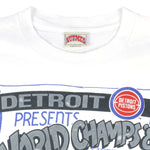 NBA (Nutmeg) - Detroit Pistons World Champs Starring T-Shirt 1989 Medium Vintage Retro Basketball