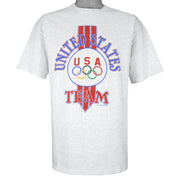 Vintage (Hanes) - Grey Team USA T-Shirt 1990s X-Large Vintage Retro