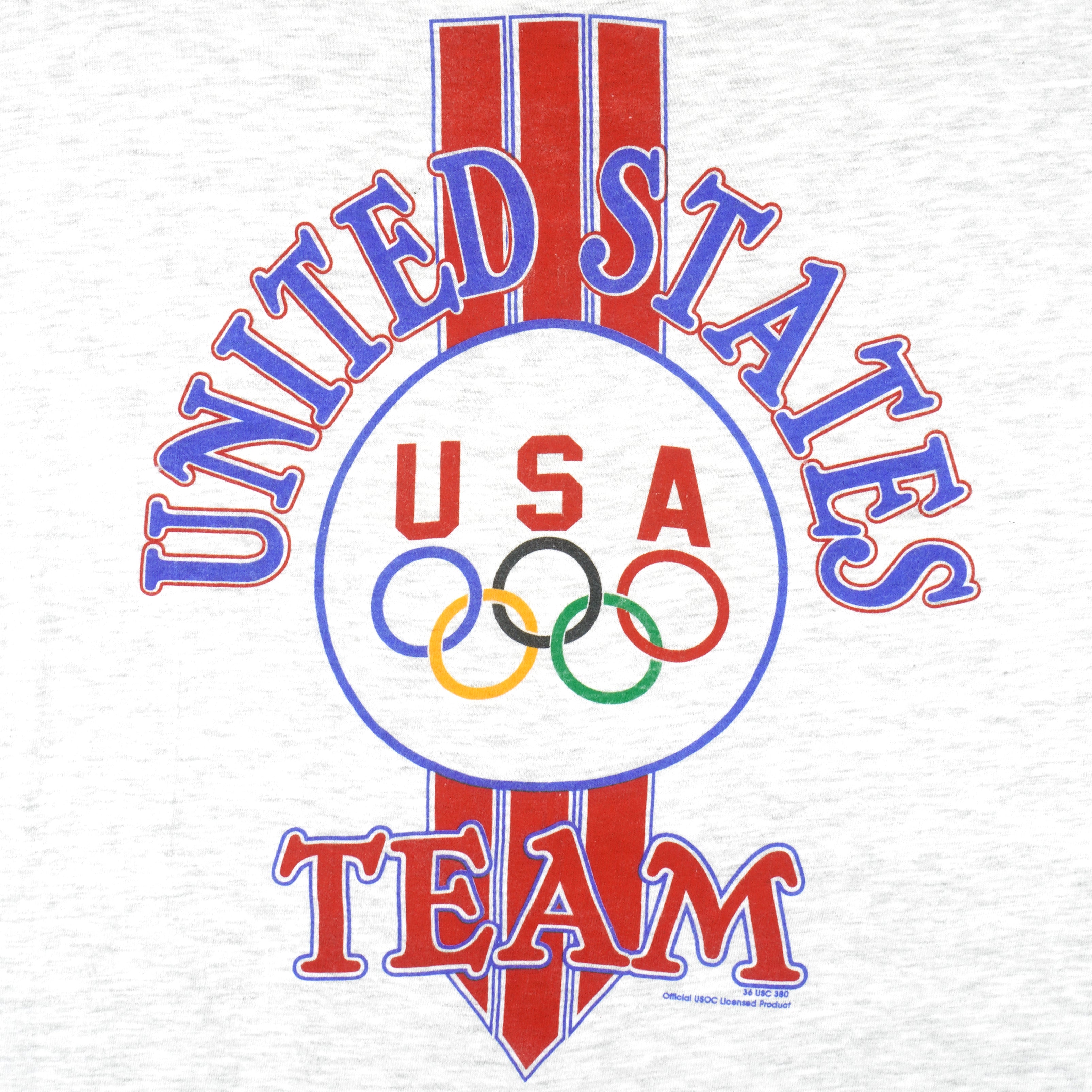 Vintage (Hanes) - Grey Team USA T-Shirt 1990s X-Large