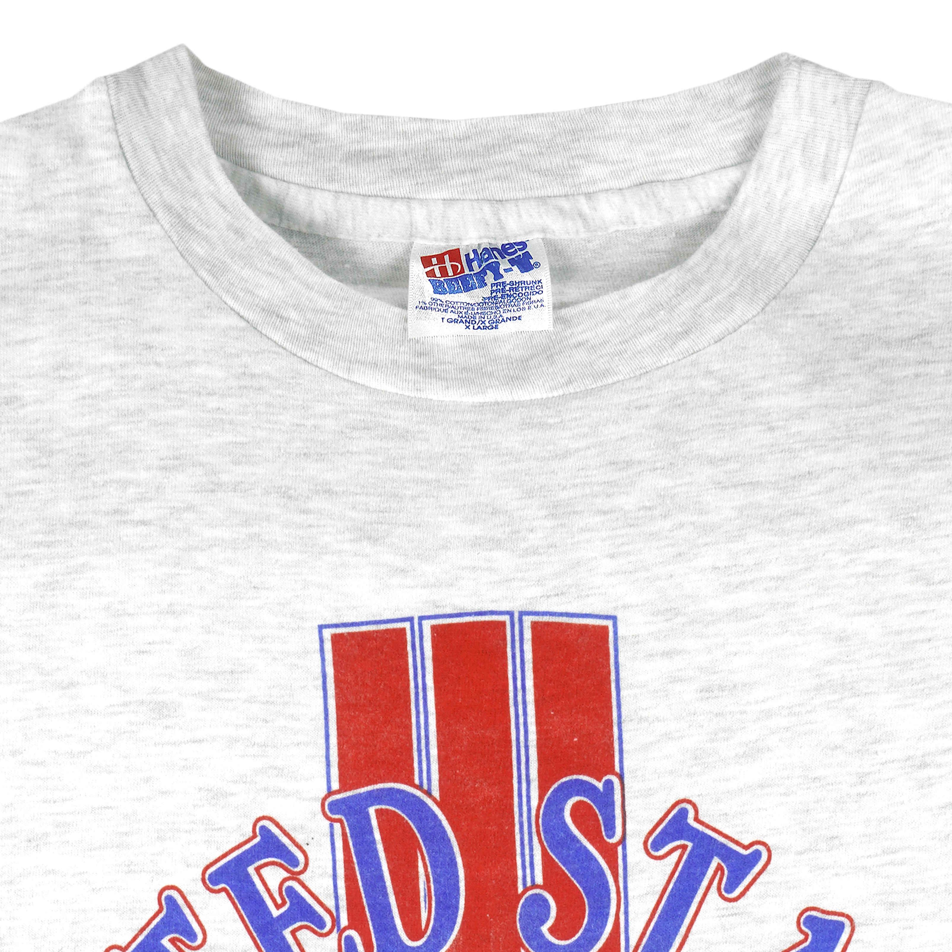 Vintage (Hanes) - Grey Team USA T-Shirt 1990s X-Large