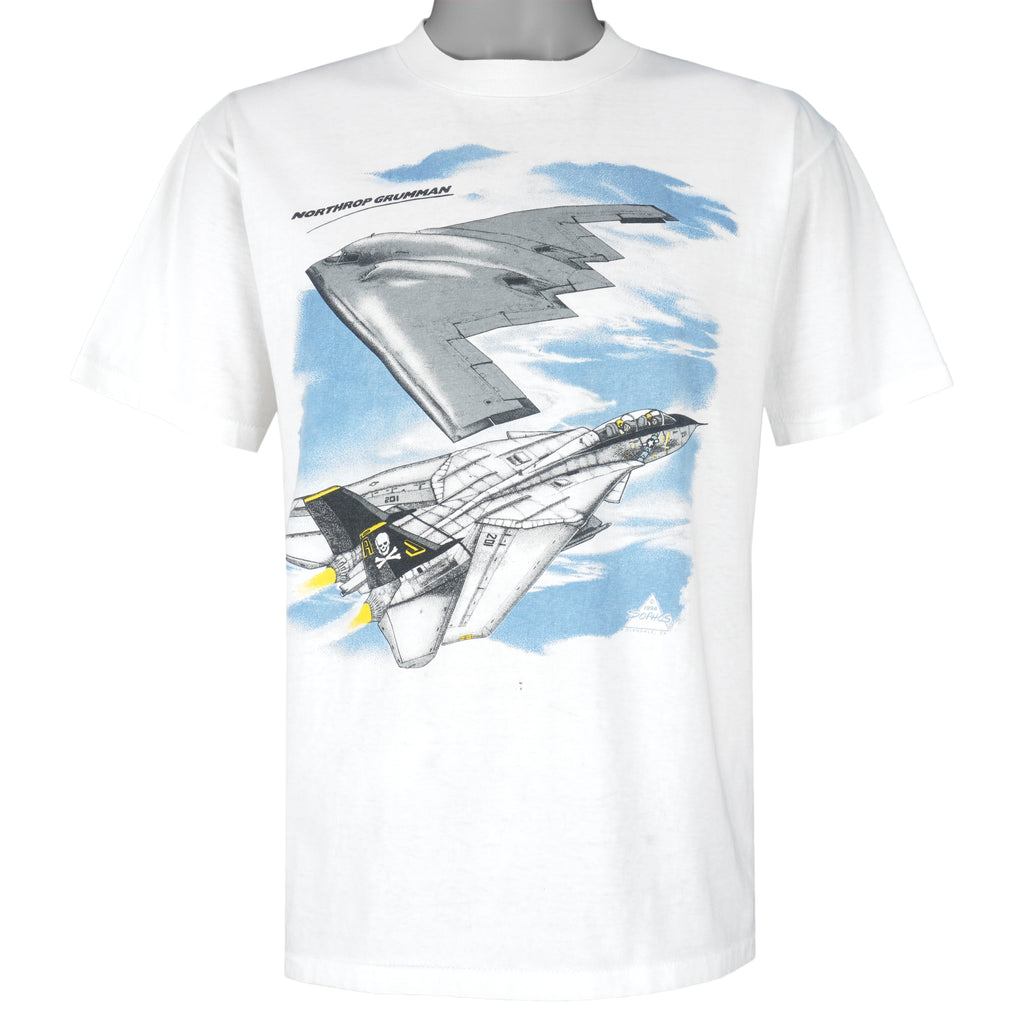 Vintage (Oneita) - Northrop Grumman Spell-Out T-Shirt 1990s Large Vintage Retro