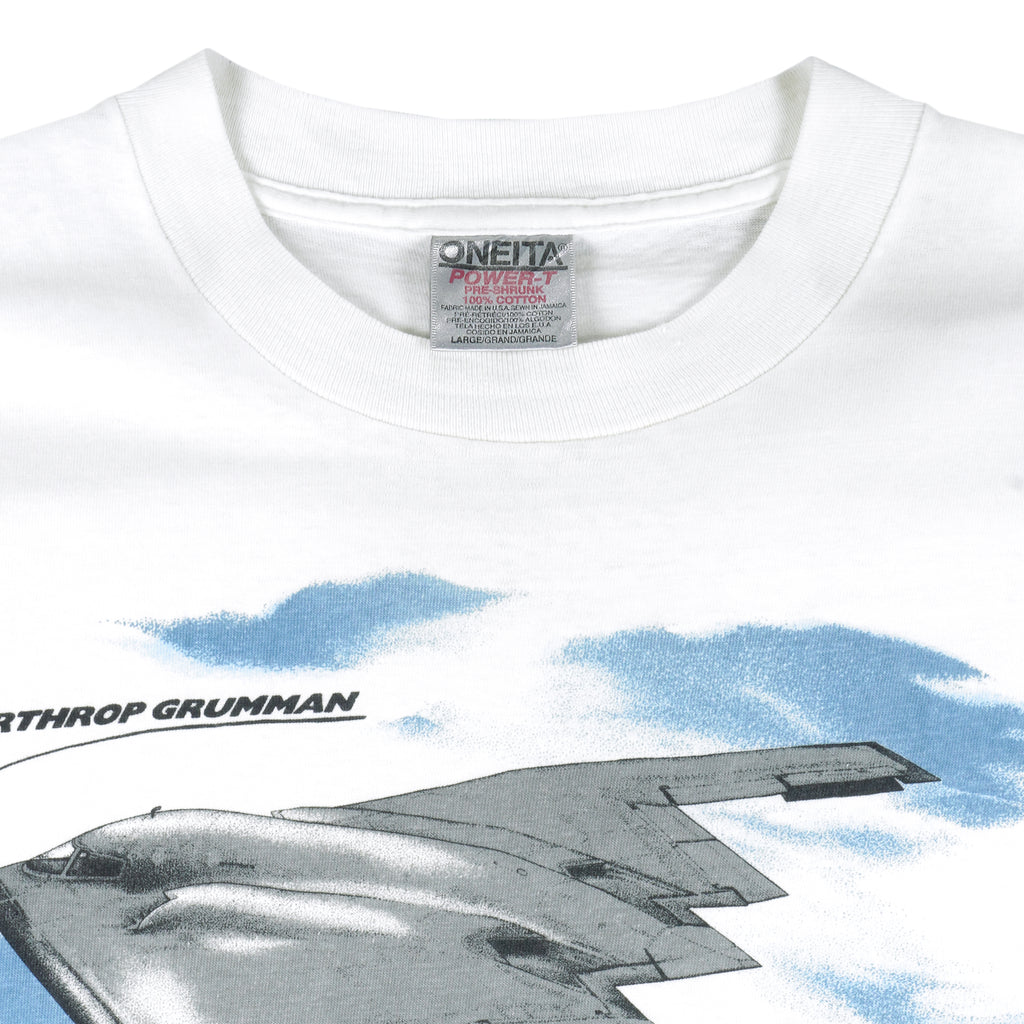Vintage (Oneita) - Northrop Grumman Spell-Out T-Shirt 1990s Large Vintage Retro