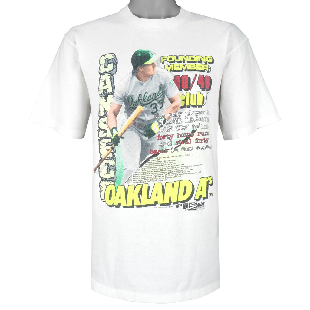 MLB (Salem) - Oakland Athletics, Canseco T-Shirt 1990 Large Vintage Retro Baseball