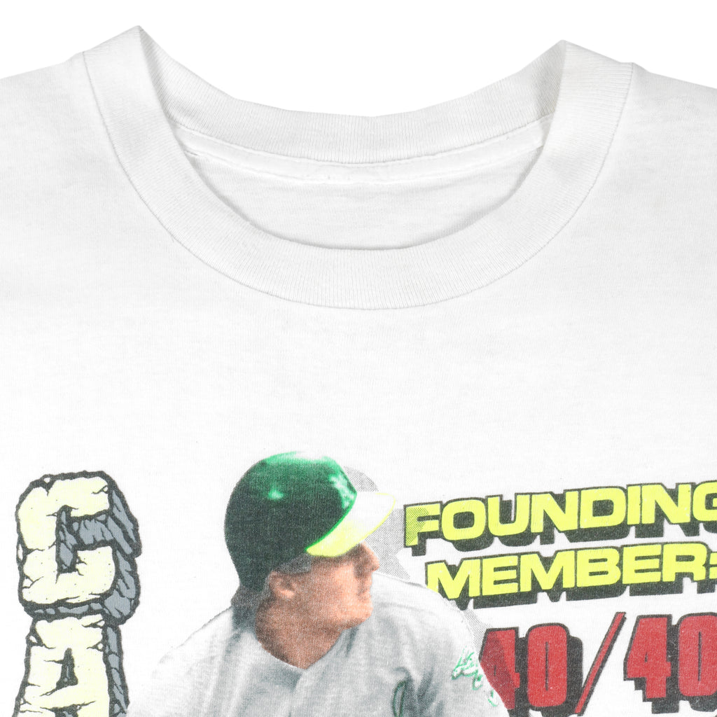 MLB (Salem) - Oakland Athletics, Canseco T-Shirt 1990 Large Vintage Retro Baseball