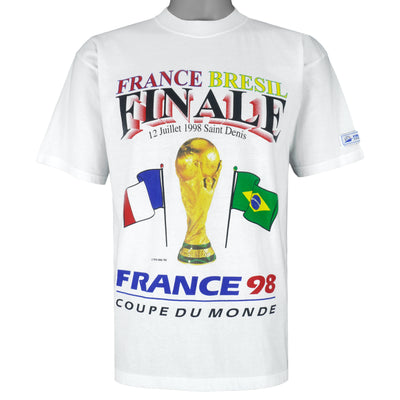 Vintage - France FIFA World Cup Final VS Brazil T-Shirt 1998 Large