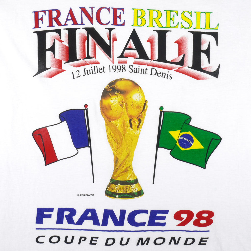 Vintage - France FIFA World Cup Final T-Shirt 1998 Large Vintage Retro