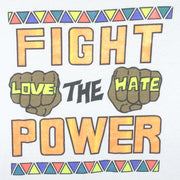 Vintage - White Fight The Power T-Shirt 1990s X-Large Vintage Retro