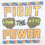 Vintage - White Fight The Power T-Shirt 1990s X-Large Vintage Retro