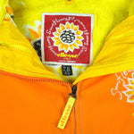 Ellesse - Orange & Yellow Sunflower Hooded Jacket Medium Vintage Retro