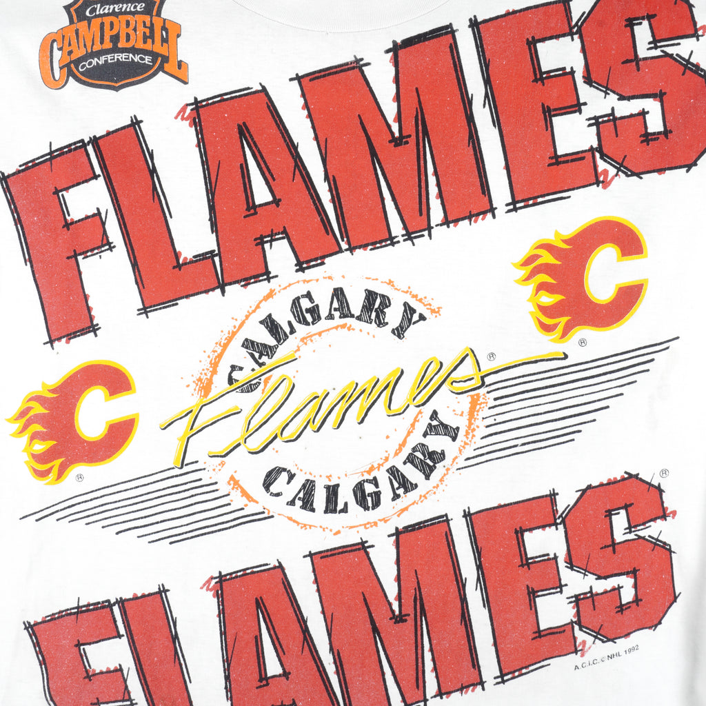NHL (Softwear) - Calgary Flames T-Shirt 1992 Large