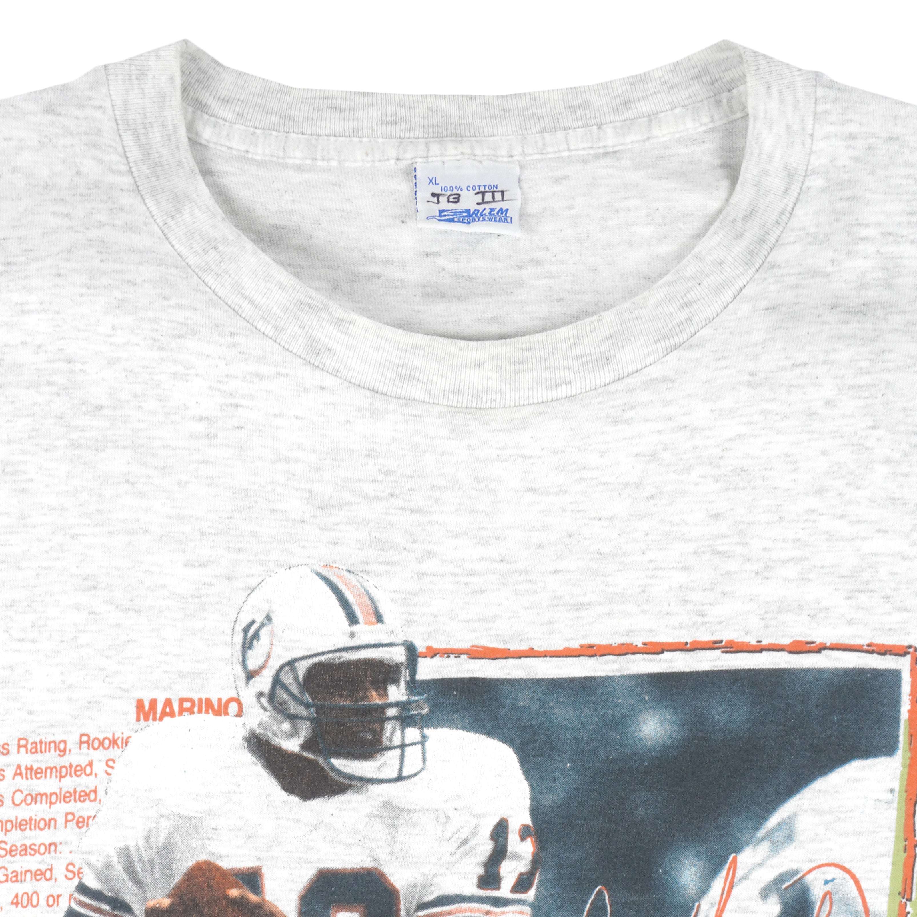 Miami Dolphins T Shirt Vintage 90s Dan Marino NFL Team Sport Unisex Cotton  Tee