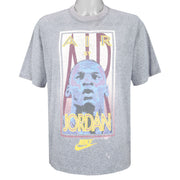 Nike - Grey Air By Michael Jordans T-Shirt 1990s X-Large Vintage Retro Basketball