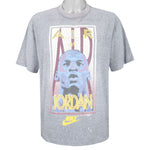 Nike - Grey Air By Michael Jordans T-Shirt 1990s X-Large Vintage Retro Basketball