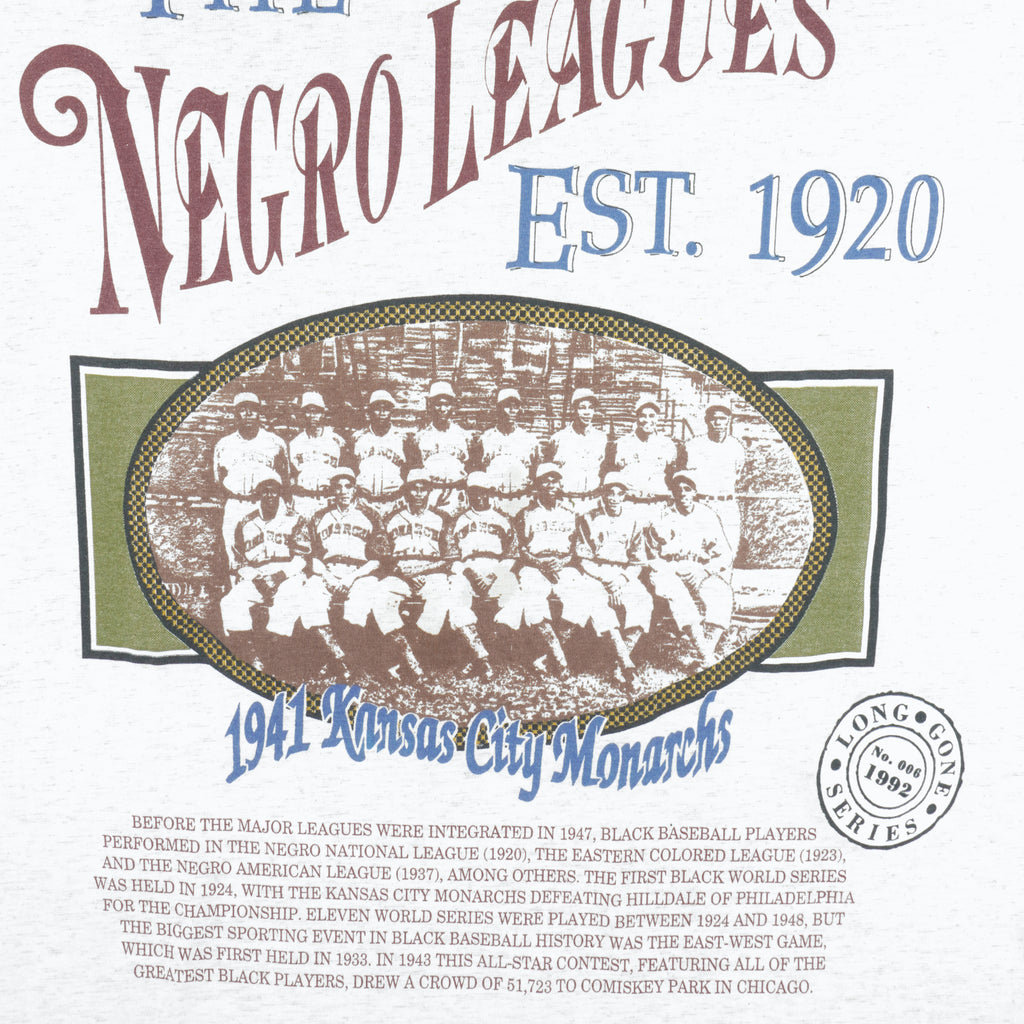 MLB (Long Gone) - The Negro Leagues Long Sleeved Shirt 1990s X-Large Vintage Retro Baseball