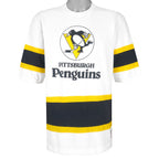NHL (Nutmeg) - Pittsburgh Penguins Hockey Jersey 1990s Large Vintage Retro Hockey