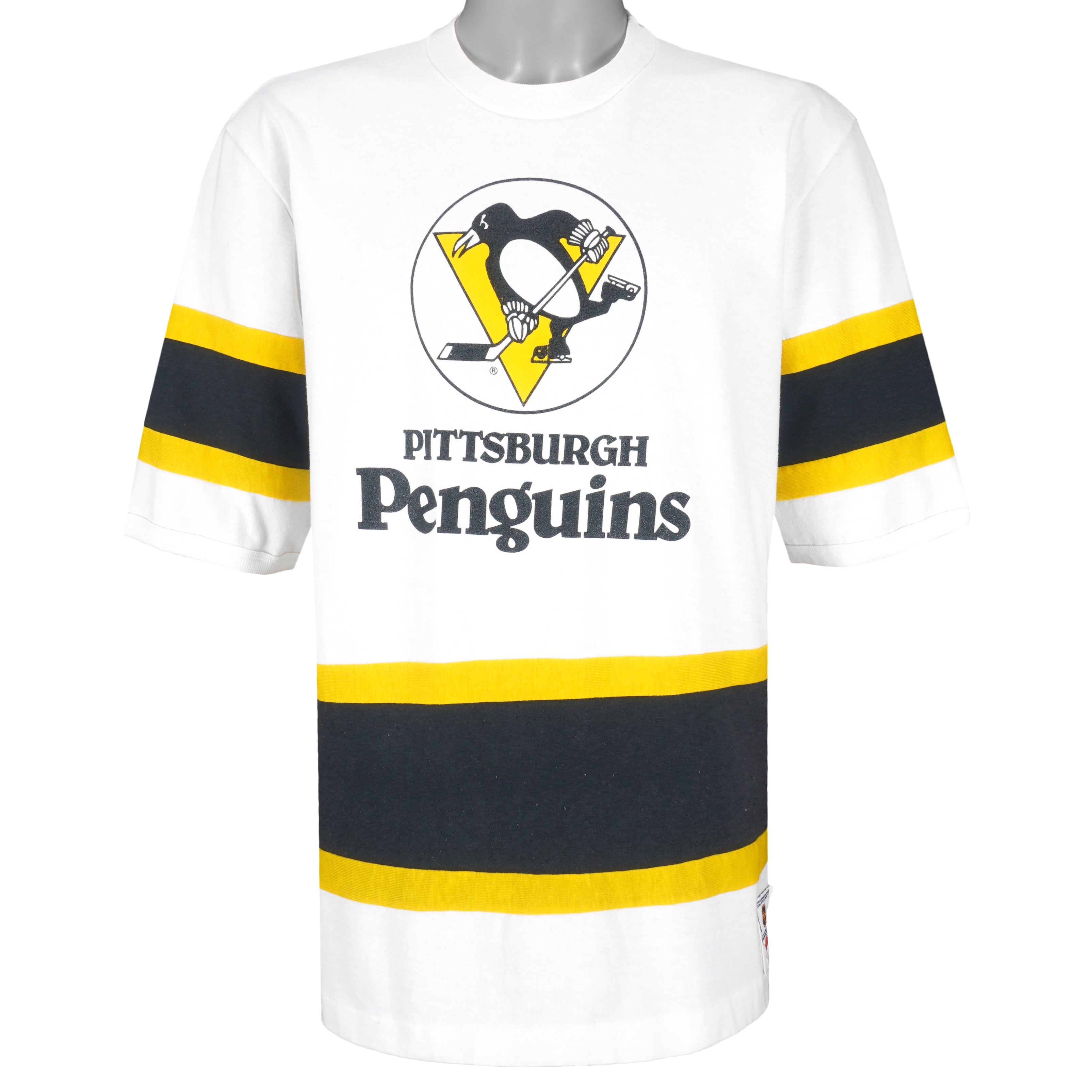 NHL (Nutmeg) - Pittsburgh Penguins Hockey Jersey 1990s Large Vintage Retro Hockey