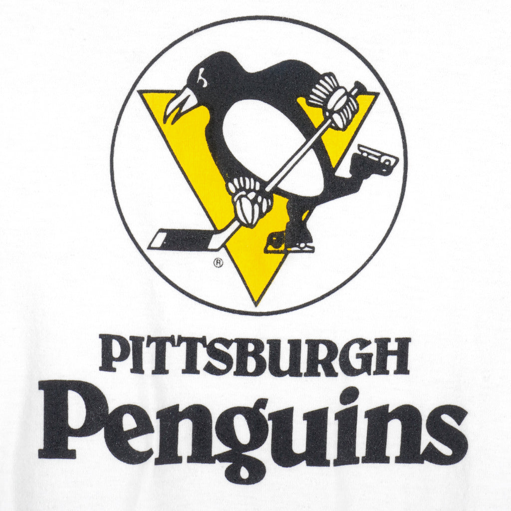 NHL (Nutmeg) - Pittsburgh Penguins Hockey Jersey 1990s Large Vintage Retro Hockey