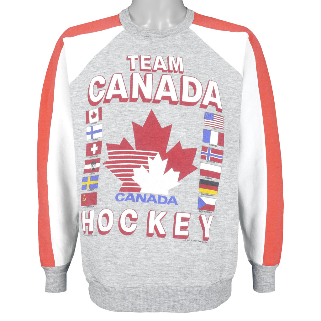 Vintage - Team Canada Crew Neck Sweatshirt 1990s Large Vintage Retro