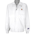 Nike - White Challenge Court Embroidered Zip-Up Jacket 1990s Large Vintage Retro