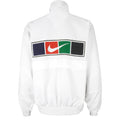 Nike - White Challenge Court Embroidered Zip-Up Jacket 1990s Large Vintage Retro