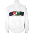 Nike - White Challenge Court Embroidered Zip-Up Jacket 1990s Large Vintage Retro