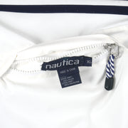 Nautica - White & Blue Zip-Up Reversible Jacket 1990s X-Large Vintage Retro