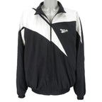 Reebok - B&W Kamikaze Zip-Up Windbreaker 1990s Large Vintage Retro