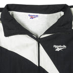 Reebok - B&W Kamikaze Zip-Up Windbreaker 1990s Large Vintage Retro