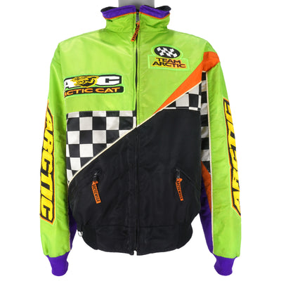 Vintage - Team Arctic Cat Snowmobile Zip-Up Racing Jacket 1990s Large