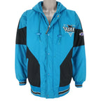 NHL (Logo 7)- San Jose Sharks Button & Zip-Up Jacket 1990s Large Vintage Retro Hockey