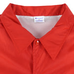 Champion - Red Button-Up Windbreaker 1990s X-Large