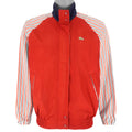 Lacoste - Red Striped Arms Zip-Up Jacket Large Vintage Retro