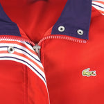Lacoste - Red Striped Arms Zip-Up Jacket Large Vintage Retro