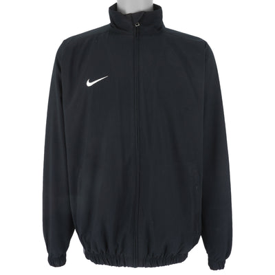Nike - Black Embroidered Mini Swoosh Jacket 2000s 2X-Large