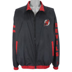 NHL - New Jersey Devils Zip-Up Windbreaker 1990s X-Large Vintage Retro Hockey